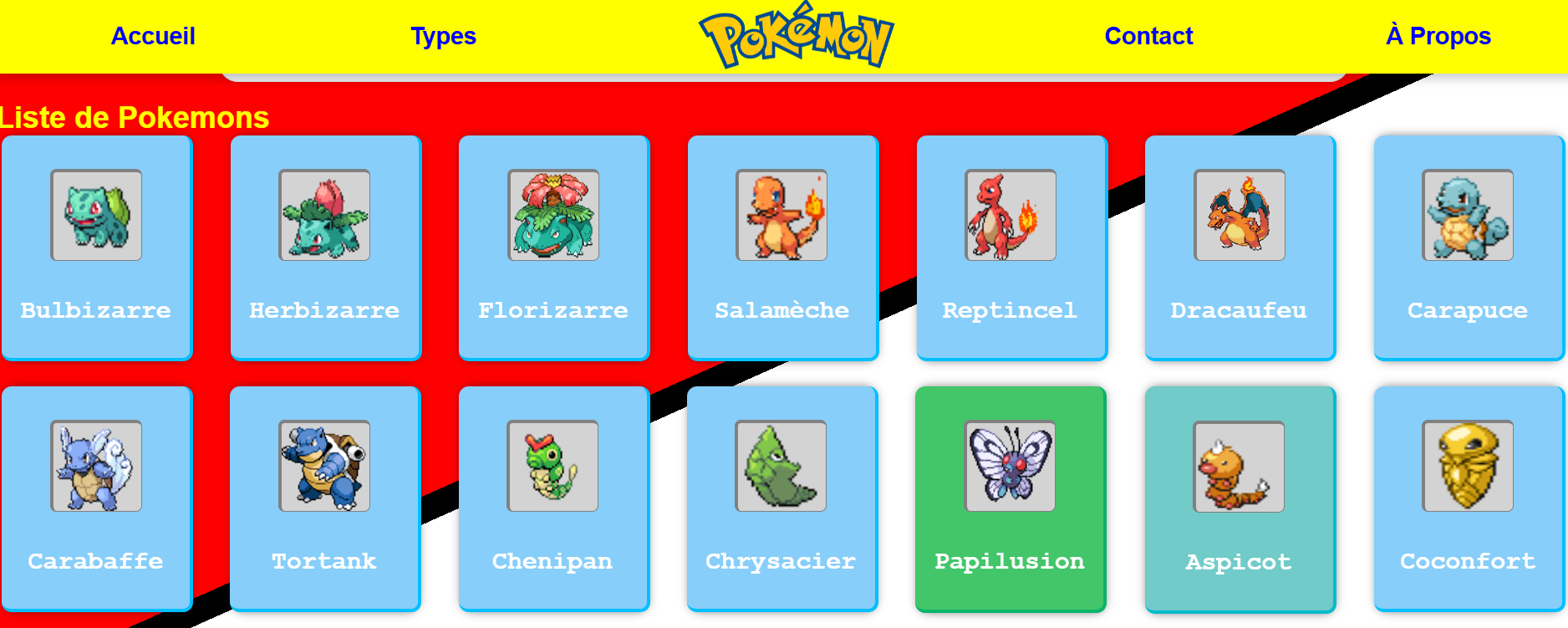 Pokédex Grille principale